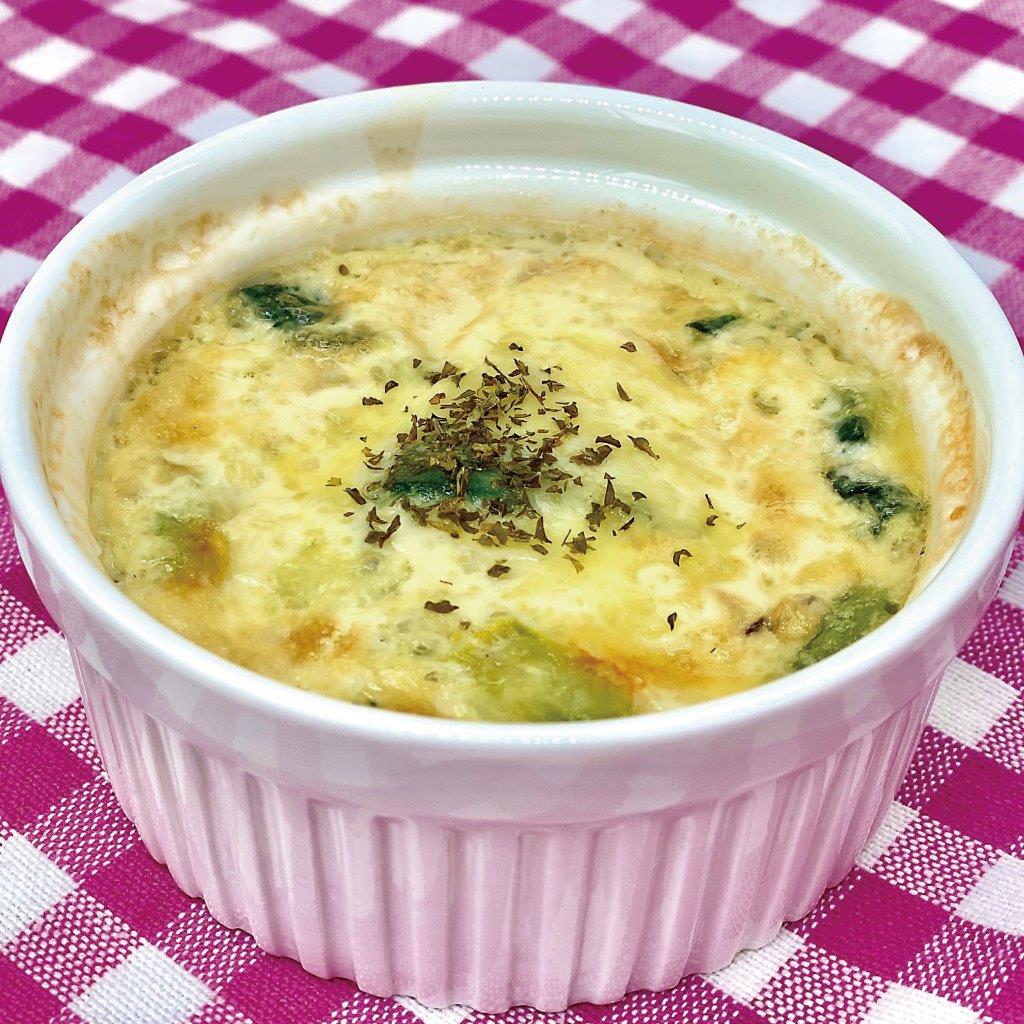 ホタテとほうれん草のココット